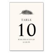 バヒアミニマルパーム結婚リーフ テーブルナンバー (正面)