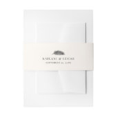 バヒアミニマルパーム結婚リーフ 招待状ベリーバンド (正面例)