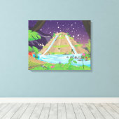 バビぶら下がったロンの庭園 キャンバスプリント (インサイチュ (ウッドフロア))