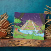 バビぶら下がったロンの庭園 フォトプラーク (側面)