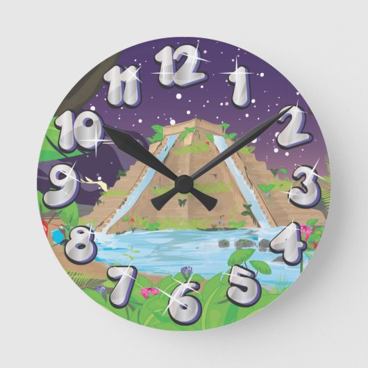 バビぶら下がったロンの庭園 ラウンド壁時計 (正面)