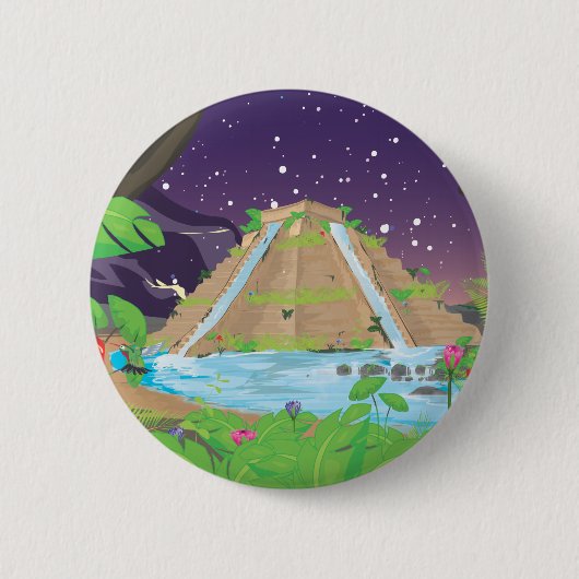 バビぶら下がったロンの庭園 缶バッジ (正面)