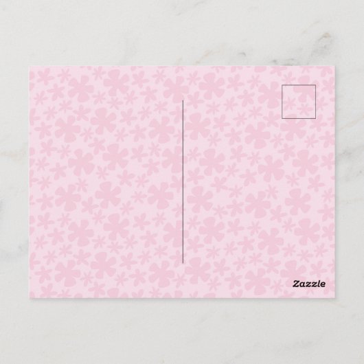 バビインクフラワーおもしろいカスタムバースデーありがとう ポストカード (裏面)