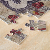 バビクトリアンレンタインエンジェル赤いハート ジグソーパズル (側面)