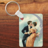 バビクトリアンレンタインデーヴィンテージキスオンザムーン キーホルダー (正面)
