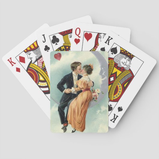 バビクトリアンレンタインデーヴィンテージキスオンザムーン トランプ (裏面)