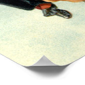 バビクトリアンレンタインデーヴィンテージキスオンザムーン ポスター (角)