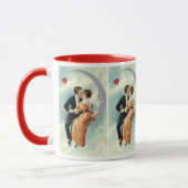 バビクトリアンレンタインデーヴィンテージキスオンザムーン マグカップ (左)