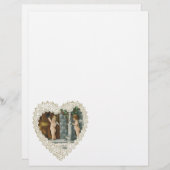 バビクトリアンレンタインデー、ヴィンテージ天使wレター (正面/裏面)