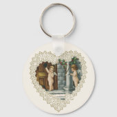 バビクトリアンレンタインデー、ヴィンテージ天使wレター キーホルダー (裏面)