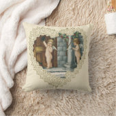 バビクトリアンレンタインデー、ヴィンテージ天使wレター クッション (ブランケット)