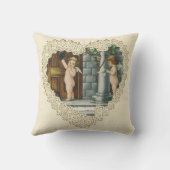 バビクトリアンレンタインデー、ヴィンテージ天使wレター クッション (裏面)