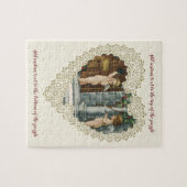 バビクトリアンレンタインデー、ヴィンテージ天使wレター ジグソーパズル (横)