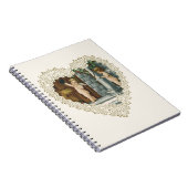 バビクトリアンレンタインデー、ヴィンテージ天使wレター ノートブック (右側)