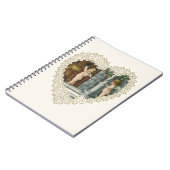 バビクトリアンレンタインデー、ヴィンテージ天使wレター ノートブック (左側)