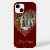 バビクトリアンレンタインデー、ヴィンテージ天使wレター Case-Mate iPhoneケース (裏面)