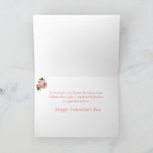 バビクトリアンンタインのカード – バラとアンティークファン カード (内部)