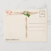 バビクトリアンンタインハートとライラックの少年 シーズンポストカード (裏面)