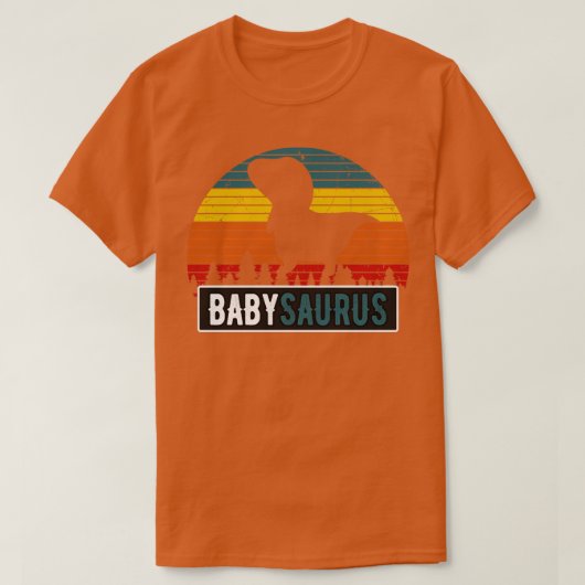 バビサウルス子供TRex恐竜レトロベビー Tシャツ (デザイン正面)