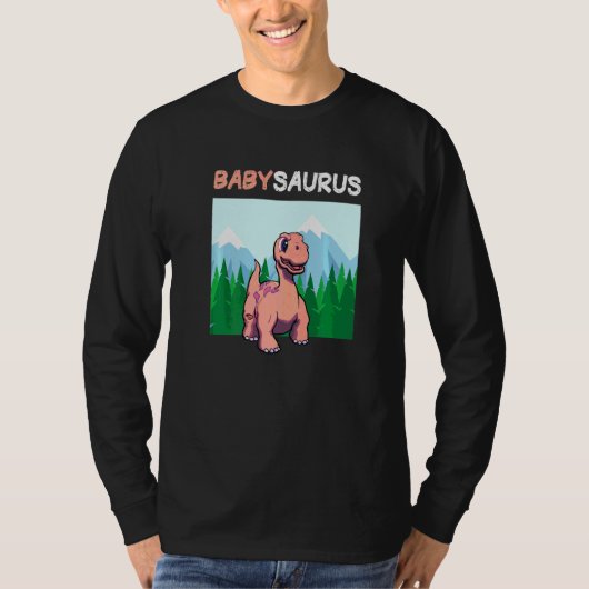 バビサウルス恐竜かわいいキドアプサウルス2 Tシャツ (正面)