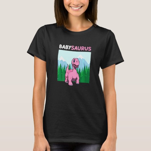 バビサウルス恐竜かわいいキドアプサウルス3 Tシャツ (正面)