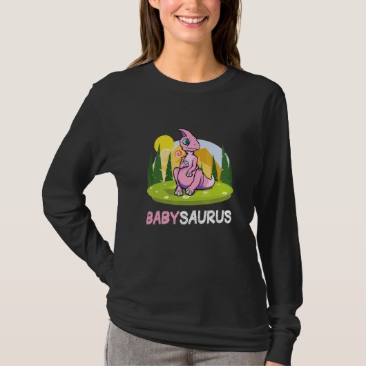 バビサウルス恐竜かわいいキドハドロサール2 Tシャツ (正面)