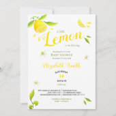 バビシャワユニセックスーの途中のレモン 招待状 (正面)