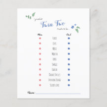 バビシャワーベビー予測ツインベアテーマ