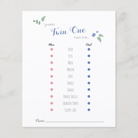 バビシャワーベビー予測ツインベアテーマ (正面)