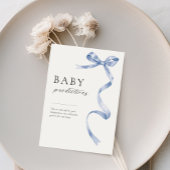 バビシャワー予測テーブルのサインと弓デザイン ポスター