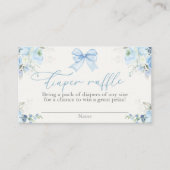 バビシャワー少年おむつラッフルカード付き弓 エンクロージャーカード (正面)