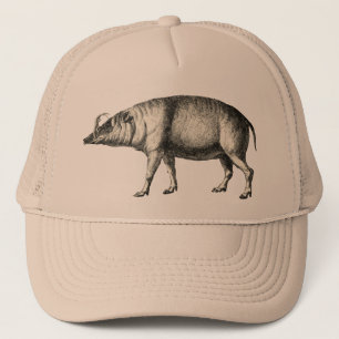 バビルサの野生のブタの雄豚のブタのWarthogのヴィンテージの芸術の帽子 キャップ