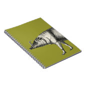 バビルサの野生のブタの雄豚のブタのWarthogのヴィンテージ ノートブック (右側)