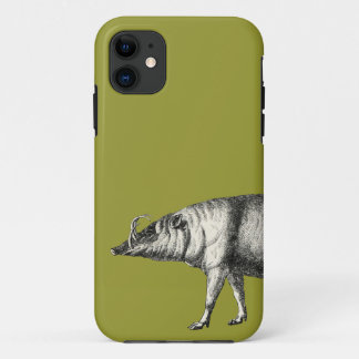バビルサの野生のブタの雄豚のブタのWarthogのヴィンテージ iPhone 11 ケース