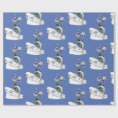 バビルーサスカルとオダマキ（植物）花 ラッピングペーパー (フラット)