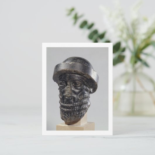 バビロの王ハムマラビの王の頭か ポストカード (スタンド正面)