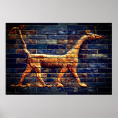 バビロニアスネークドラゴンアンティークアッシリアアート ポスター (正面)