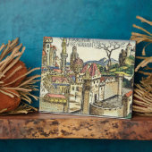 バビロンの古代都市の眺め、呉から フォトプラーク (側面)