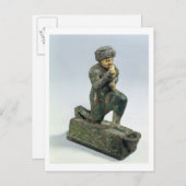 バビロンの王ハムムラビ、神聖な像の前で祈る ポストカード (正面/裏面)