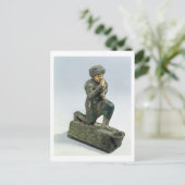 バビロンの王ハムムラビ、神聖な像の前で祈る ポストカード (スタンド正面)