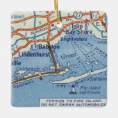 バビロンNYヴィンテージの地図 セラミックオーナメント (正面)