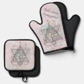 バビーのユダヤ人キッチンスター 鍋つかみ&鍋敷きセット (正面/裏面)
