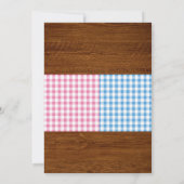 バビークの性別表明の招待 サンキューカード (裏面)