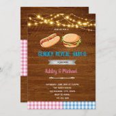 バビークの性別表明の招待 サンキューカード (正面/裏面)