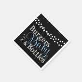 バビークバーガー男の赤ちゃんシャワーブルーピクニッククックアウト スタンダードカクテルナプキン (角)