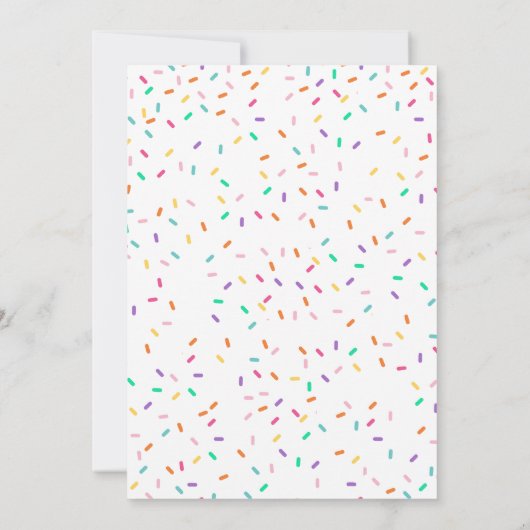 バビースシャワーの招待状を振りかけます 招待状 (裏面)