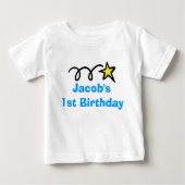 バビーズの誕生日のシャツ | 名パーソナライズされた前 ベビーTシャツ (正面)