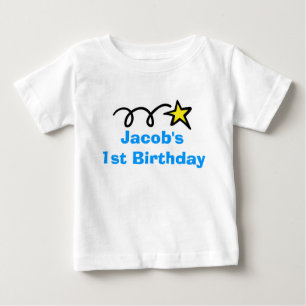 バビーズの誕生日のシャツ 名パーソナライズされた前 ベビーTシャツ