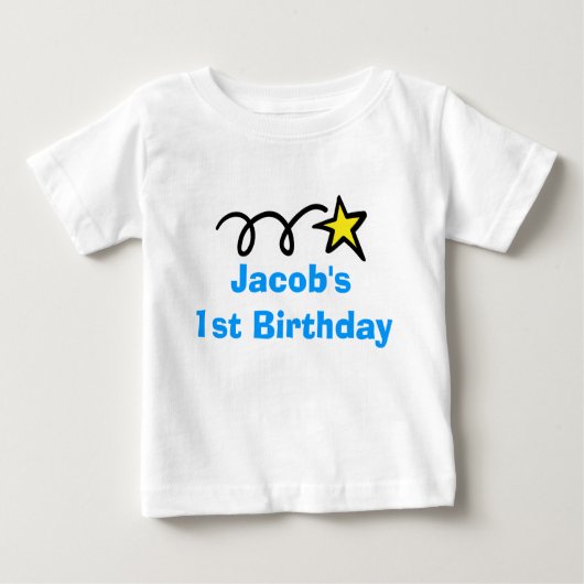 バビーズの誕生日のシャツ | 名パーソナライズされた前 ベビーTシャツ (正面)