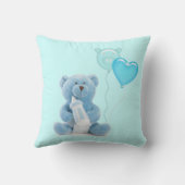 バビーズクリスマスブルーデイジーベビー写真 クッション (裏面)